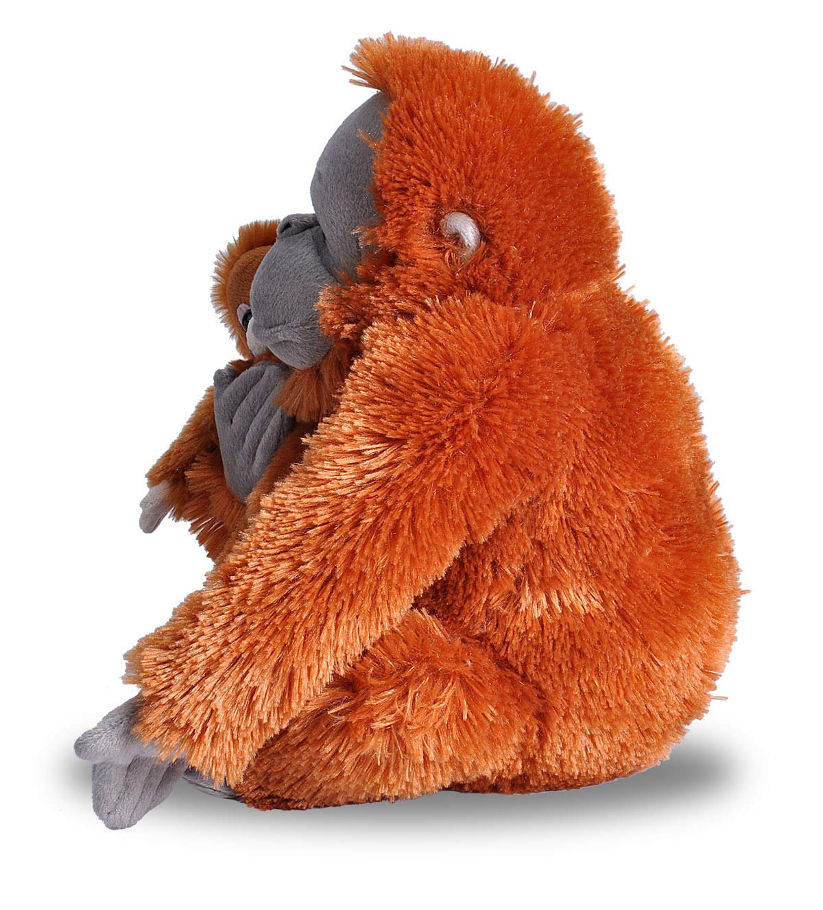 Wild Republic 23476 Mom and Baby Orangutan Plush Stuffed Animal, Toy, Gifts for Kids,Orange