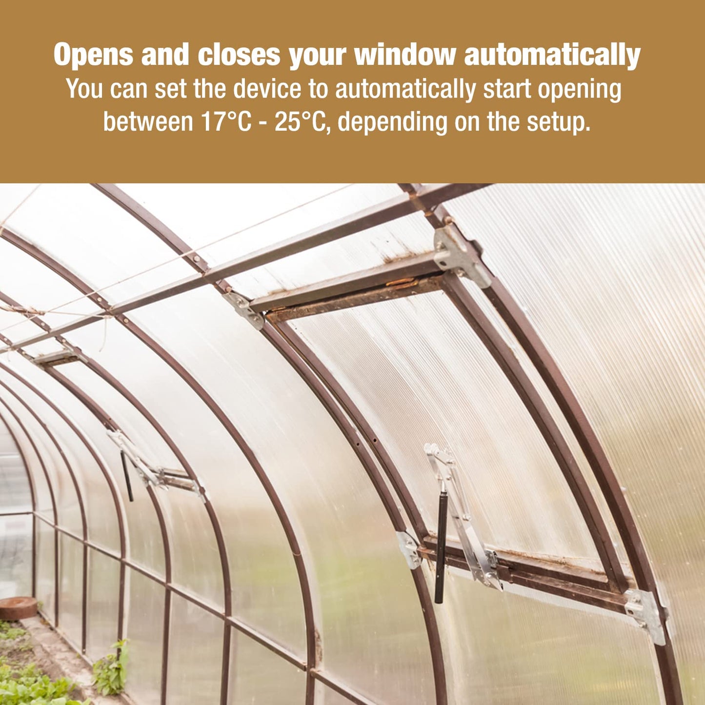 Automatic Greenhouse Window Opener Autovent with Opening Force 7KG Opens from 17-25C