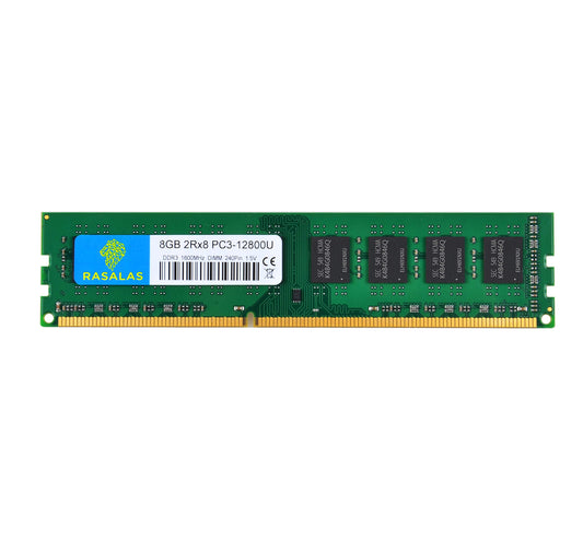 8GB DDR3, Rasalas 8GB 1600MHZ DDR3 PC3 12800U 1.5V CL11 2Rx8 PC3 DDR3 Ram DDR3 1600 Dual Rank Unbuffered 240 Pin DDR3 UDIMM Desktop Memory 1600 Udimm 8GBx1 Udimm 1