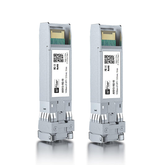 2 pack, 10GBASE-LR SFP+ transceiver, SFP+ to LC, 10G singlemode module Compatible with Cisco SFP-10G-LR, MA-SFP-10GB-LR, Ubiquiti UniFi UF-SM-10G, Mikrotik S+31DLC10D, Netgear AXM762... 4. 10G-LR: 10 km 2 pack