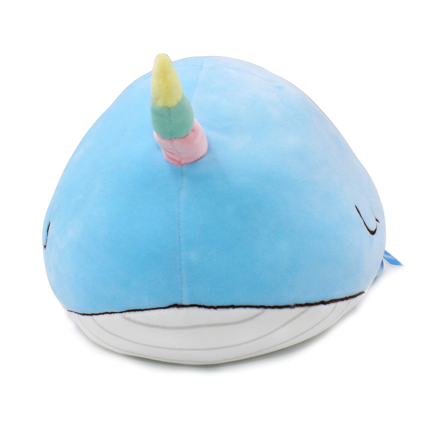 Vintoys Narwhal Unicorn Whale Soft Toy Plush Hugging Pillow Animal Fish Plush Toy Blue 21"