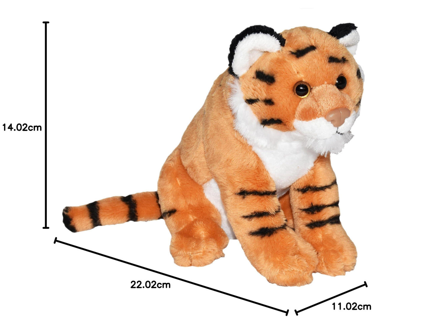 WILD REPUBLIC Wild Calls Tiger, Authentic Animal Sound, Stuffed Animal, 8 Inches, Gift for Kids, Plush Toy, Fill is Spun Recycled Water Bottles