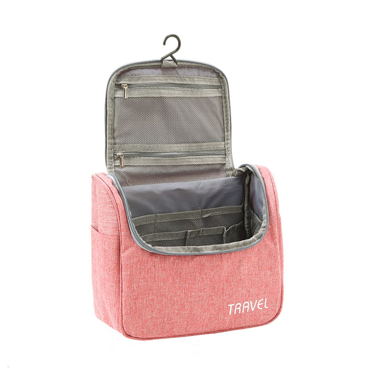 Wash Bag Toiletry Bag - Acdyion Hanging Toiletry Bag for Women-Foldable Wash Bag Cosmetic Bag Large with 360°Swivel Hooks, Wash Bag for Women Pink