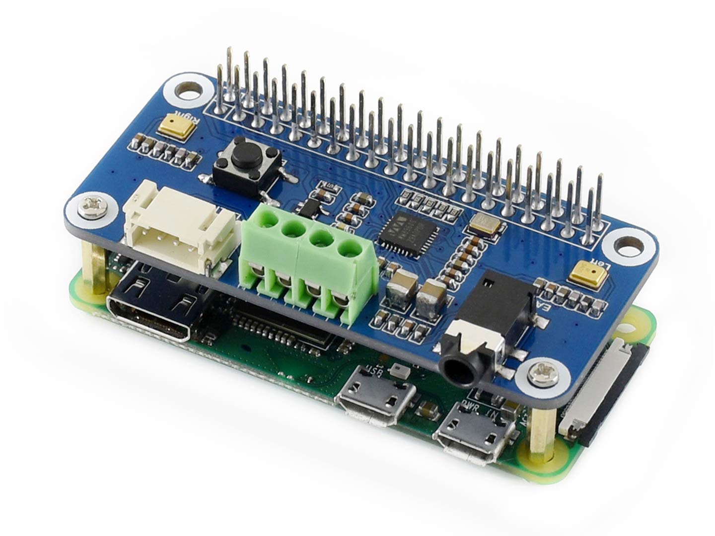 Waveshare WM8960 Audio Hi-Fi Sound Card HAT for Raspberry Pi Stereo CODEC Play Record I2S Interface