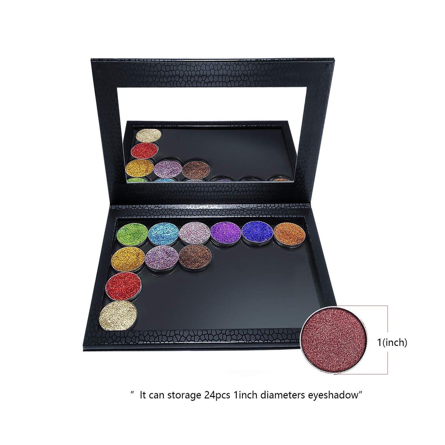 Allwon Magnetic Palette Empty Makeup Palette with Mirror for Eyeshadow Lipstick Blush Powder