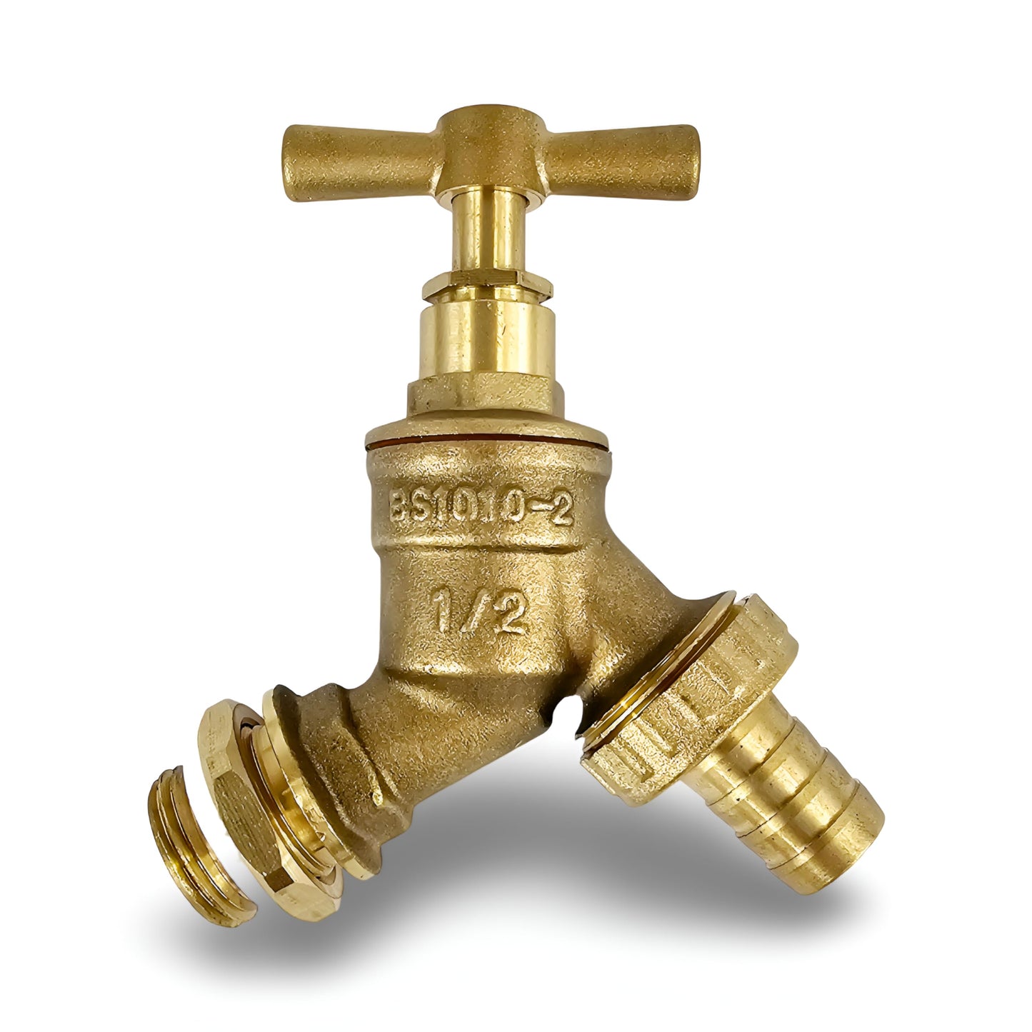 Wärmer System Water Bibcock Tap 1/2 inch BSP with Brass Wall Plate Fixture BS1010-2