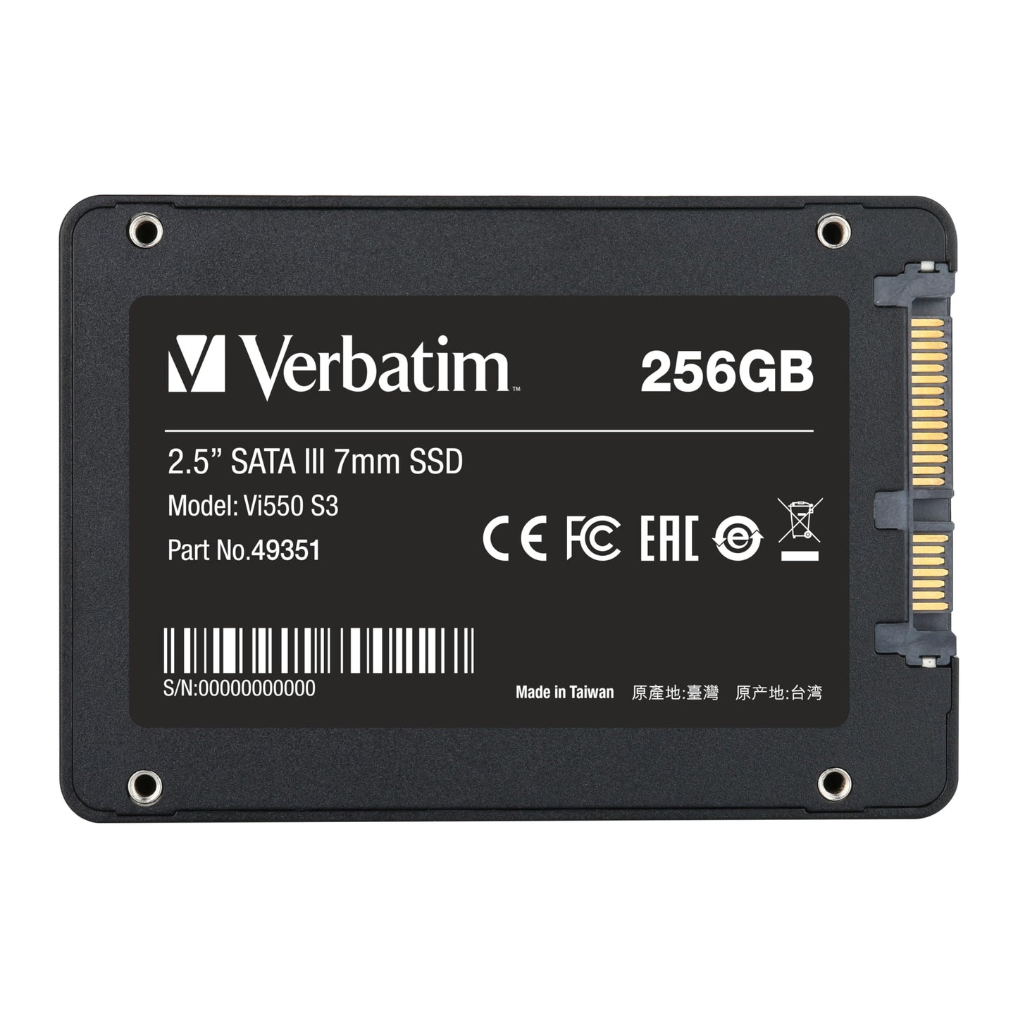 Verbatim "Vi550 S3 2.5"" SSD 256GB 256 GB