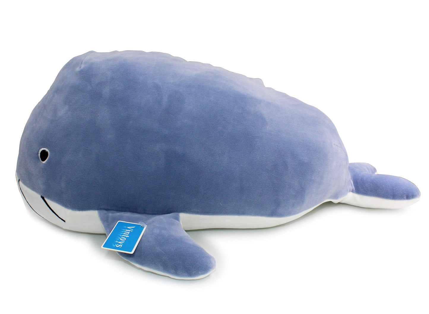 Vintoys Blue Whale Shark Soft Toy Plush Hugging Pillow Animal Fish Plush Toy 21"