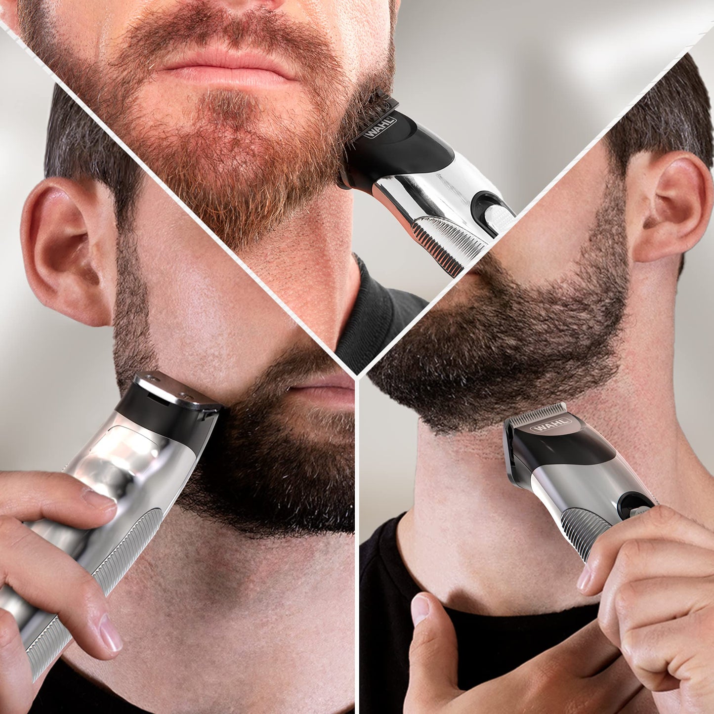 Wahl Cord/Cordless Beard & Stubble Trimmer, Beard Trimmer for Men, Men’s Cordless Hair Trimmers, Stubble Trimmers, Male Grooming Set, for Trimming Beards, Stubble and Hairlines, Beard Care Kit Single