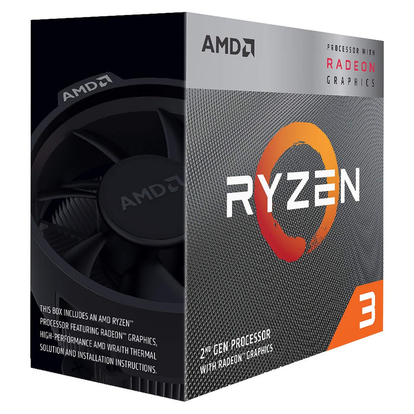 AMD Ryzen 3 3200G, PC processor, 3.6 GHz (maximum frequency: 4.0 GHz), 4 MB L3 Cache, AM4 socket, Radeon Vega 8 integrated GPU Processor Only