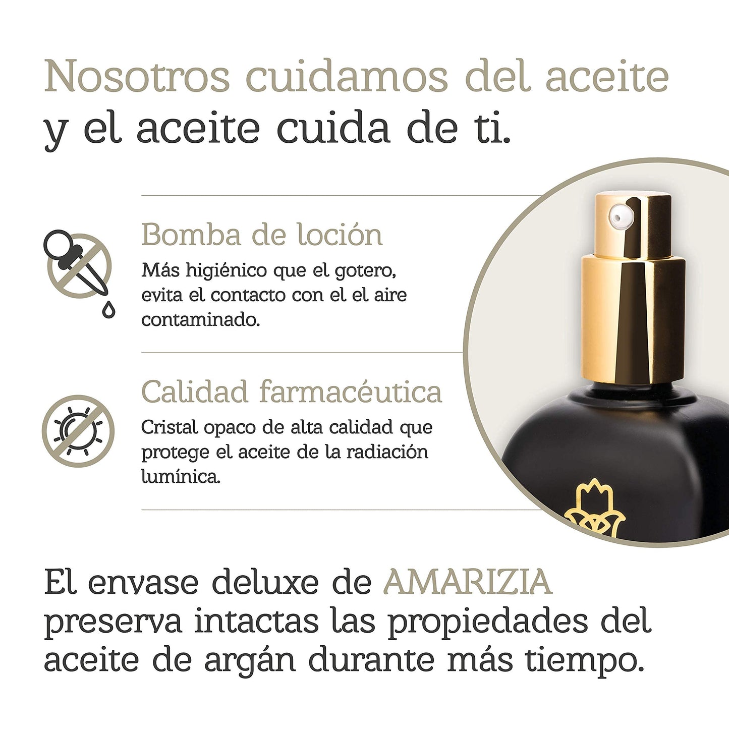 AMARIZIA Pure Argan Oil from Morocco / 100% Organic & Cold Pressed / Vegan & Cruelty- / Hair Moisturizer for Skin, Face, Beard & Nails/Anti-Aging & Wrinkle