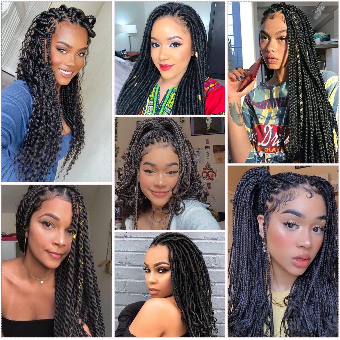 26" Pre Stretched Braiding Hair Professional Hot Water Setting Synthetic Fiber Crochet Braids Braiding Hair Extensions Twist Braid 3 Bundles/Lot Dark Brown 26 Inch (Pack of 3)