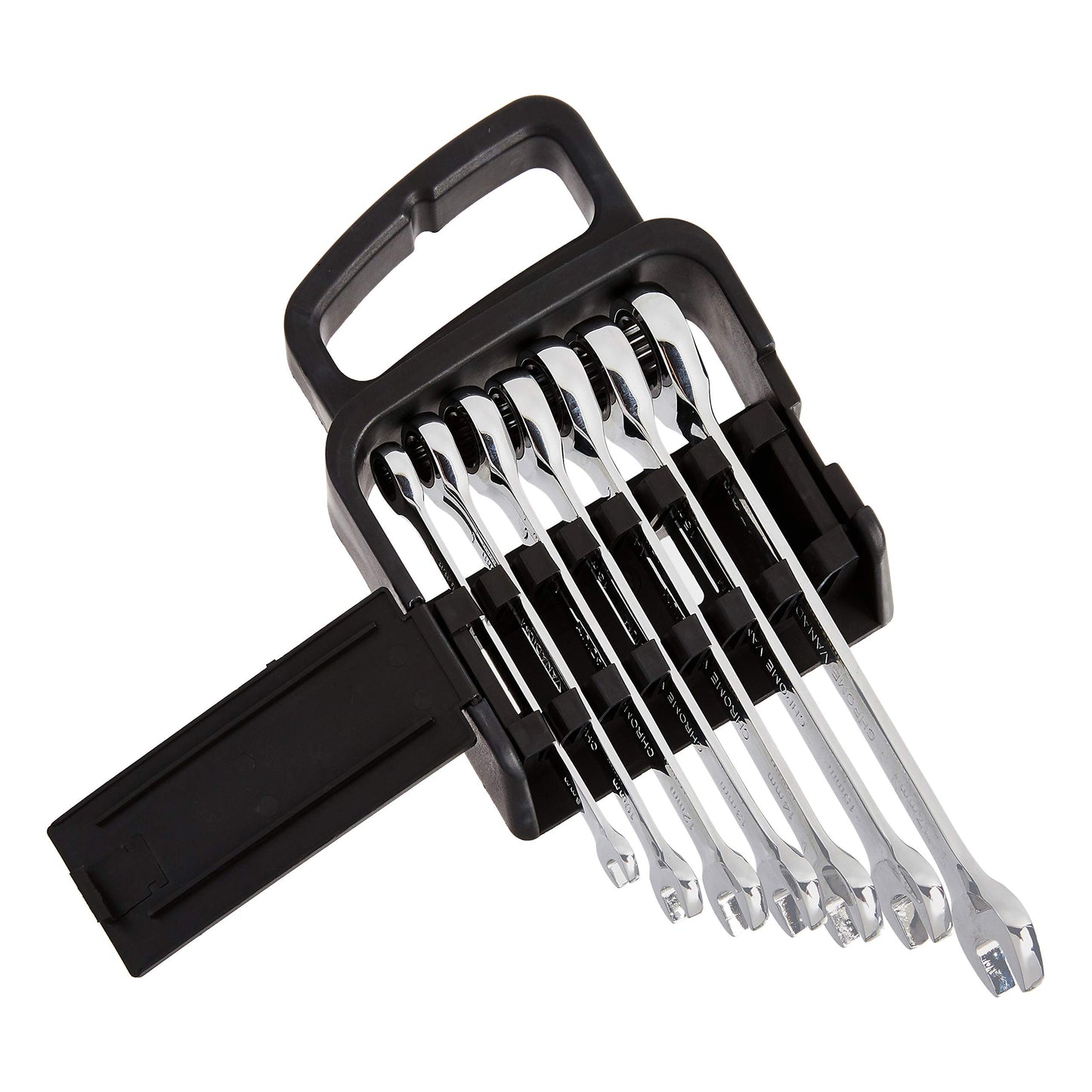 Amazon Basics Ratcheting Combination Wrench Set - Metric, 7-Piece