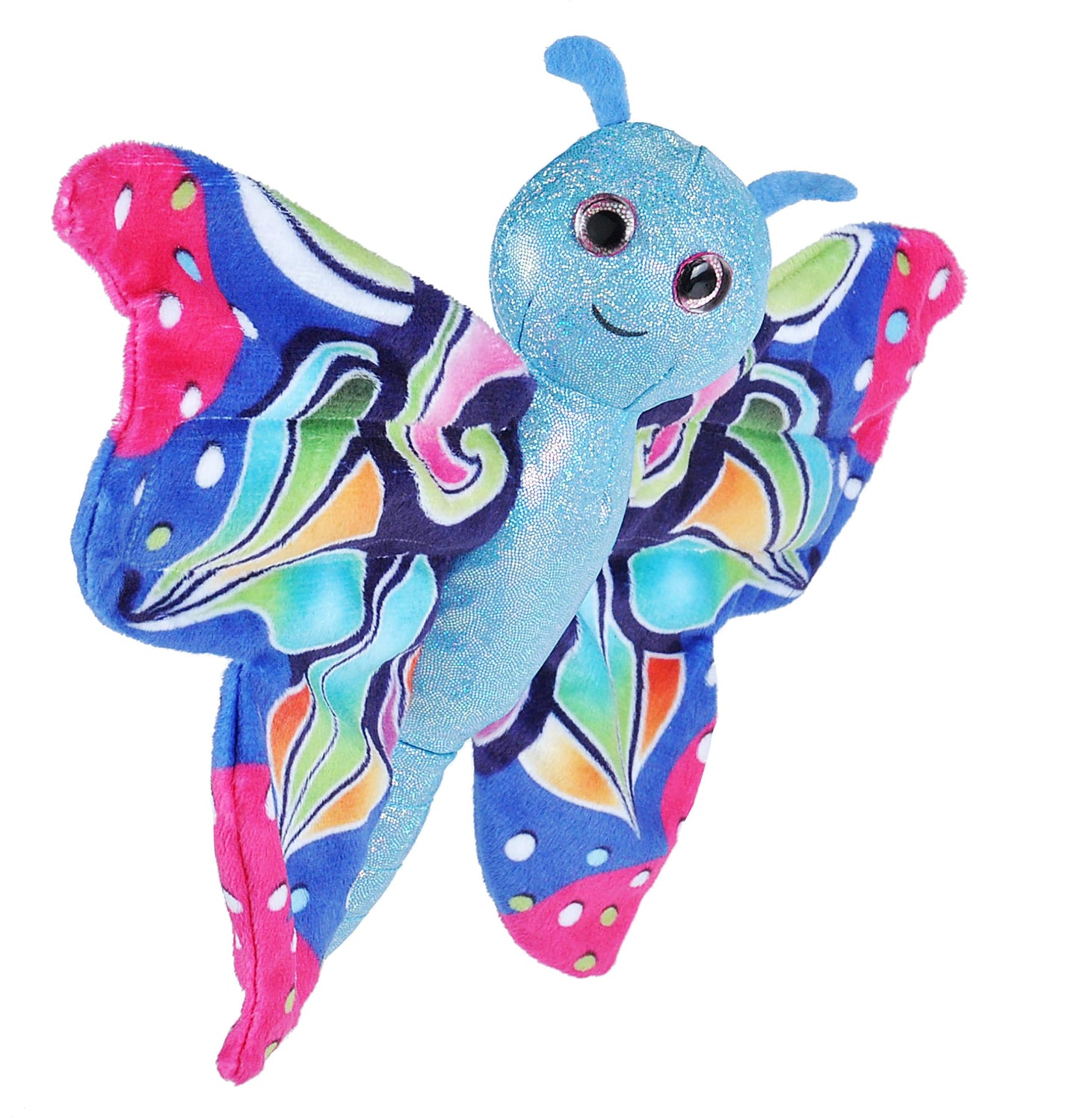 Wild Republic 21411 Huggers Butterfly Blue Plush Toy Slap Bracelet, Stuffed Animal