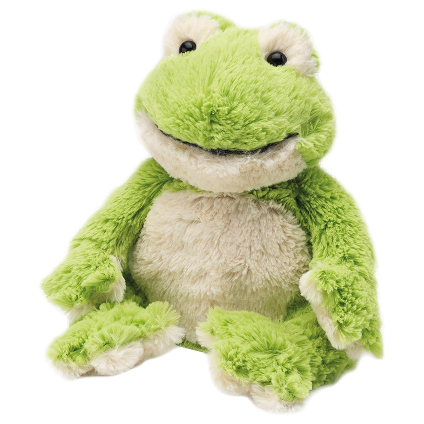 Warmies Plush Frog Microwavable Scented with French Lavender, Weighted Teddy Suitable for All Ages, Chill in a Freezer for Cooling Relief, Frog Weighted Teddy Single