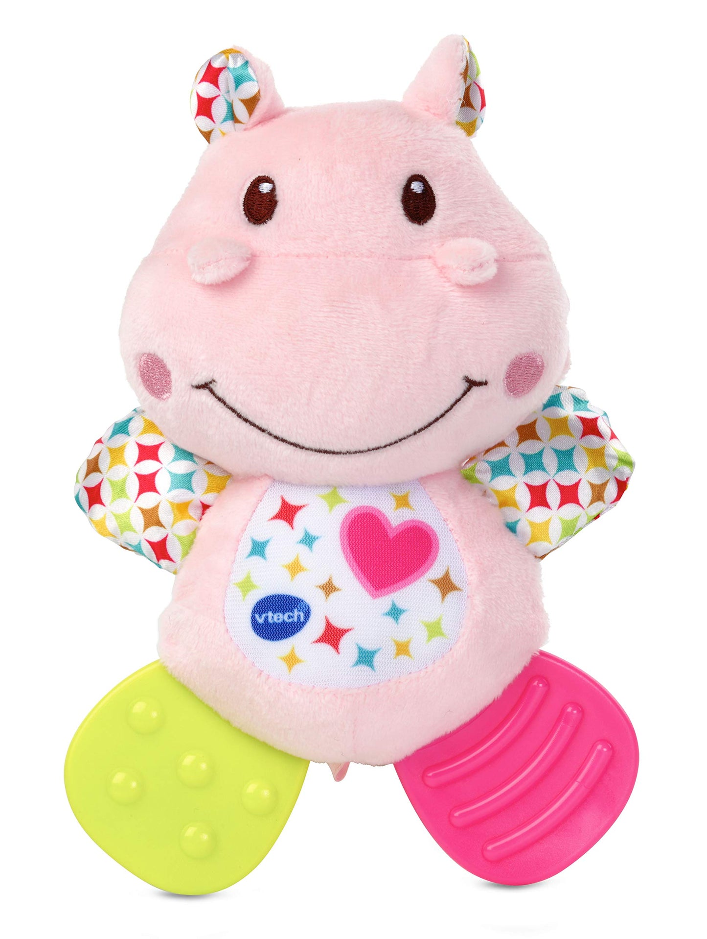 VTech My First Gift Set New Baby Gifts | Newborn Baby Toys Including Hippo Animal Plush, Baby Teether, | 0, 6, 12 Months + for Boys & Girls, Pink, English Version,Box size: 40 x 30.5 x 7.8cm Single My First Gift Set Pink