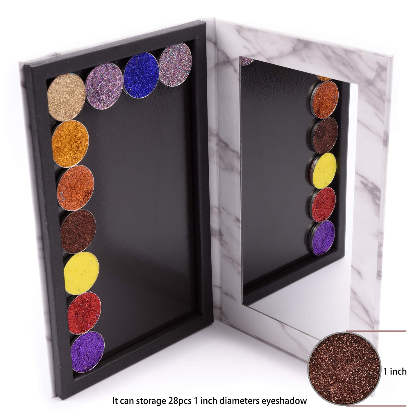 Allwon Magnetic Palette Marble Empty Makeup Palette with Mirror for Eyeshadow Lipstick Blush Powder