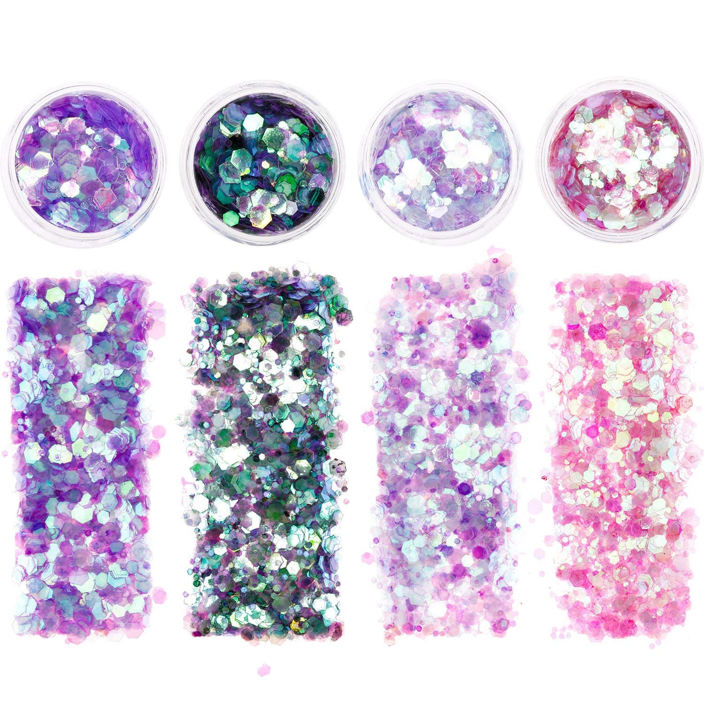 12 Boxes Chunky Glitter, Mermaid Chunky Glitter, Holographic Cosmetic Festival Ultra-Thin Chunky Glitter for Nail Face Body Hair Makeup