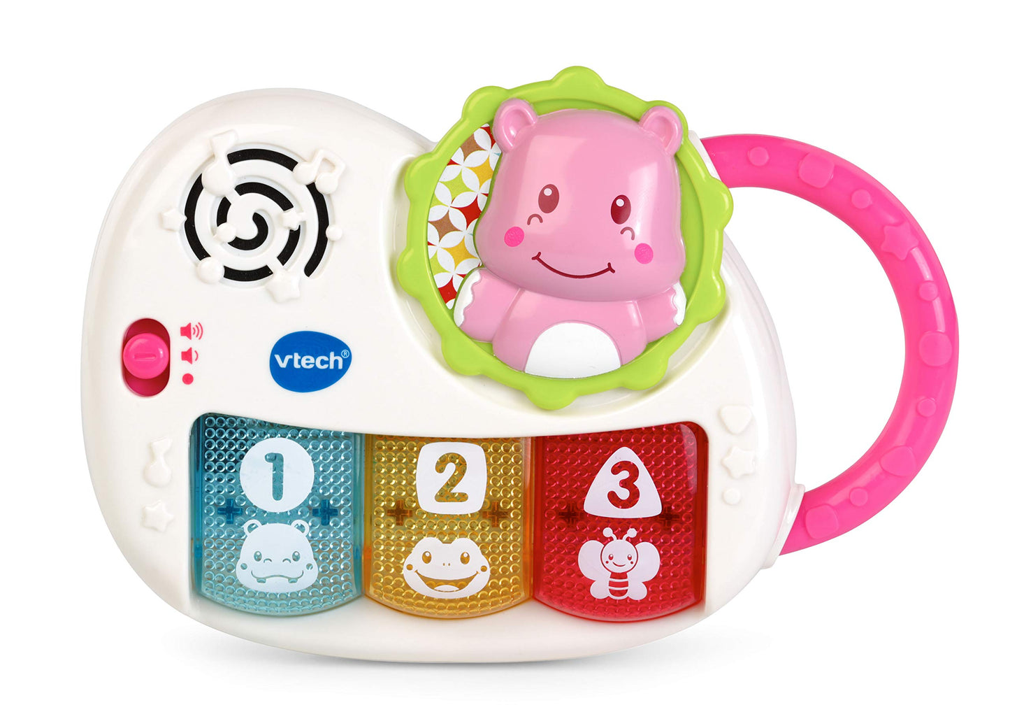 VTech My First Gift Set New Baby Gifts | Newborn Baby Toys Including Hippo Animal Plush, Baby Teether, | 0, 6, 12 Months + for Boys & Girls, Pink, English Version,Box size: 40 x 30.5 x 7.8cm Single My First Gift Set Pink