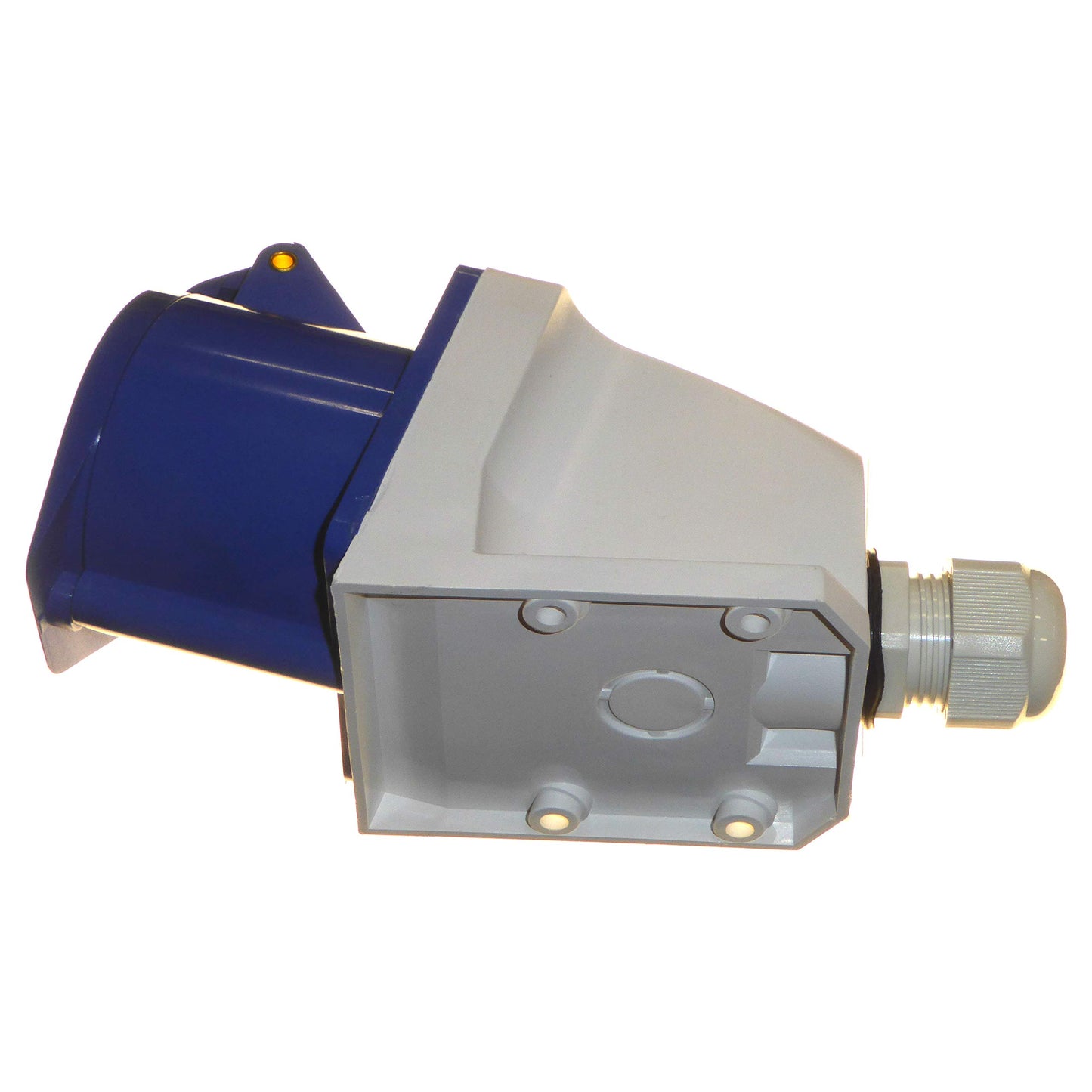 32 Amp 3 Pin Plug & Surface Socket 230V IP44 32A 2P+E 1 Phase Indoor/Outdoor Rainsafe Industrial 32A IEC Blue