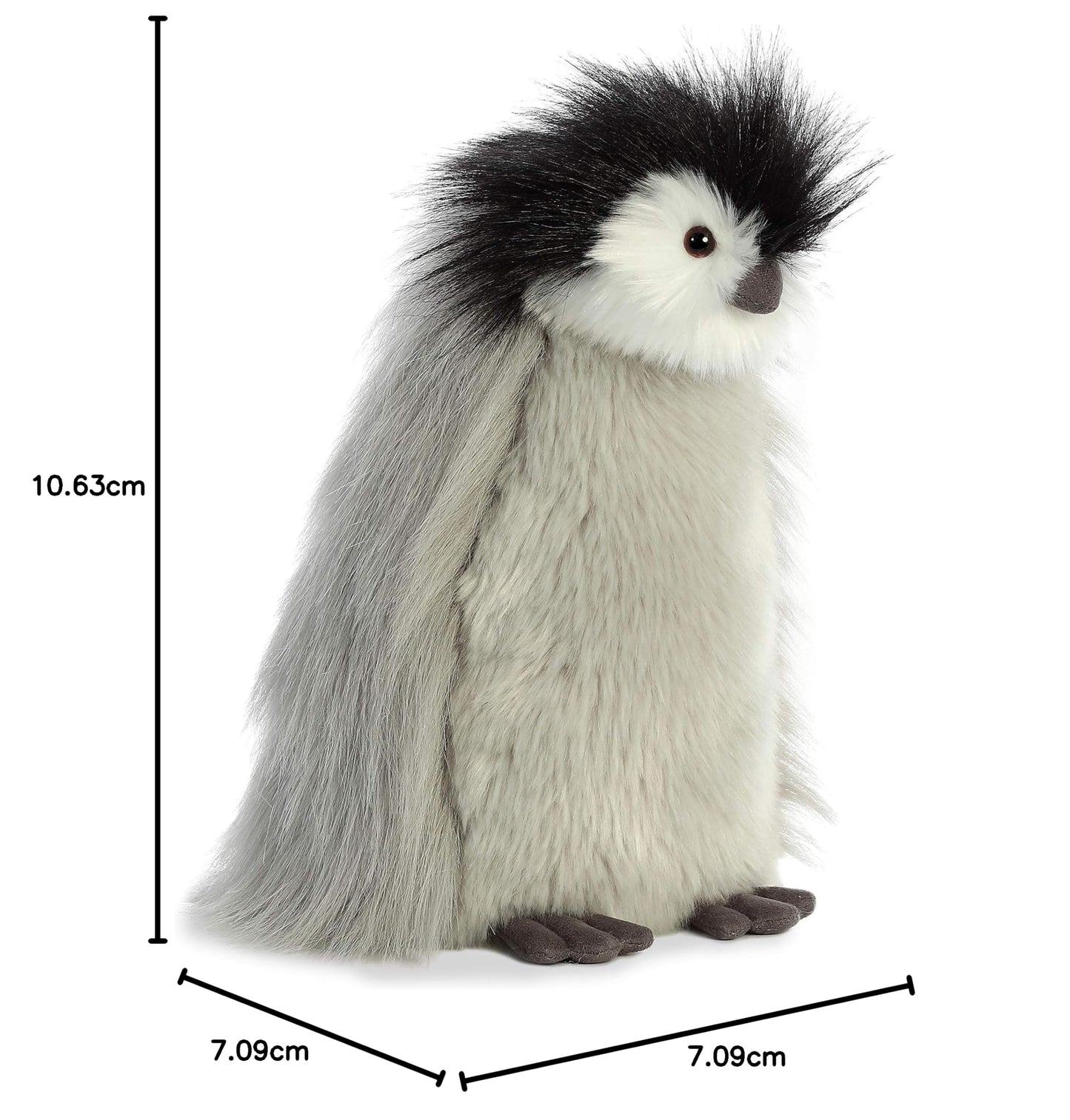 Aurora, 03510, Luxe Boutique, Milly The Baby Emperor Penguin, 11In, Soft Toy, Grey, White and Black