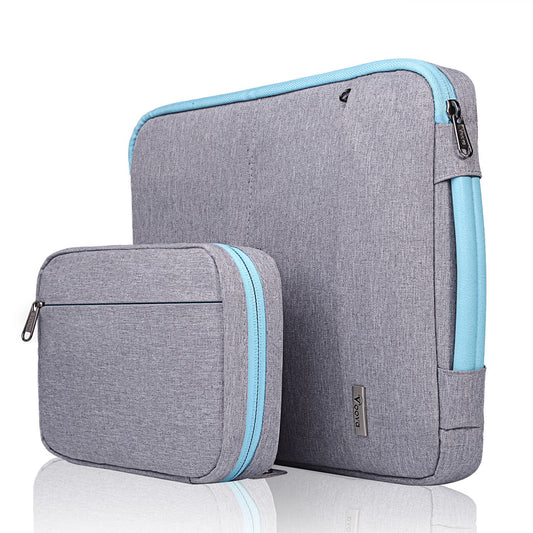 Voova Laptop Sleeve Case 15 15.6 16”with Detachable Accessories Organiser Pouch,Computer Bag Cover for MacBook Air 15 M2,MacBook Pro 15/16,Light-grey 15-16 Inch(39x30x3cm) Light-grey