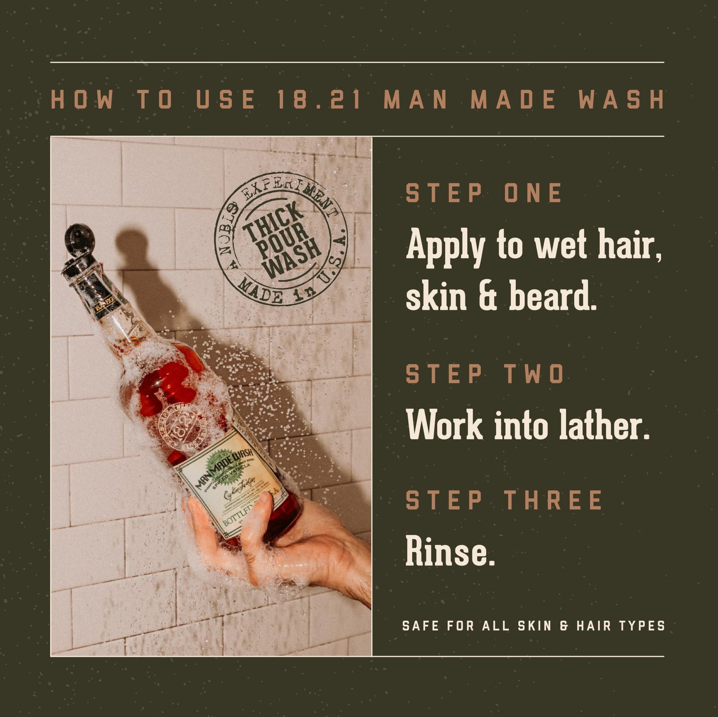 18.21 Man Made Man Made Wash - Spiced Vanilla for Men 18 oz