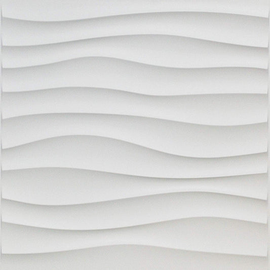 Art3d Pack of 12 Vogue 3D White Wall Panels, 3 m² Decorative Wall Tiles for Living Room, Office, Bedroom, 50 x 50 cm