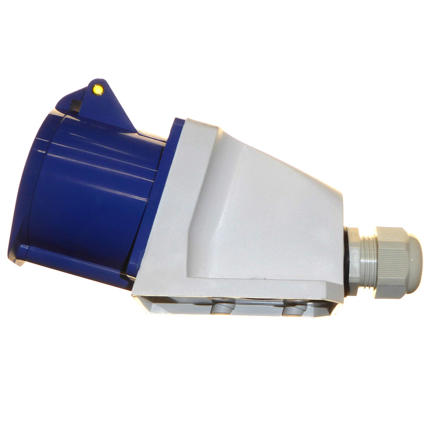 32 Amp 3 Pin Plug & Surface Socket 230V IP44 32A 2P+E 1 Phase Indoor/Outdoor Rainsafe Industrial 32A IEC Blue