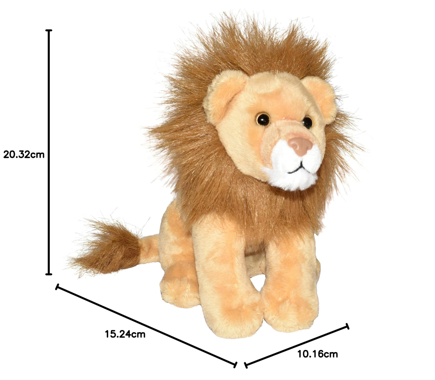 Wild Republic Wild Calls Lion, Authentic Animal Sound, Stuffed Animal, 8 Inches, Gift for Kids, Plush Toy, Fill is Spun Recycled Water Bottles