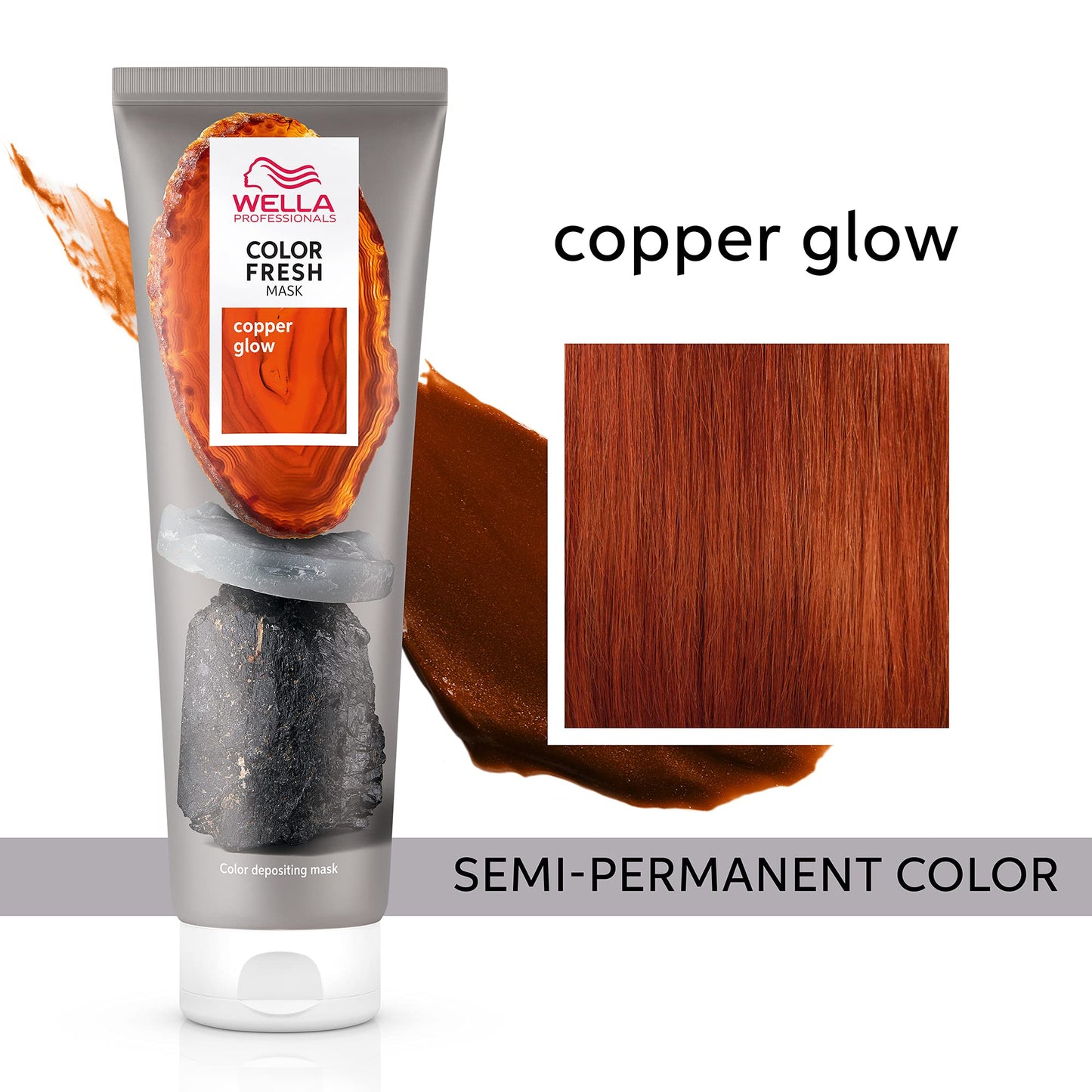 Wella Professional Color Fresh Mask | Temporary Color Refresh Treatment |Semi-Permanent Hair Dye | Wash Out Colour |150ml | Copper Glow