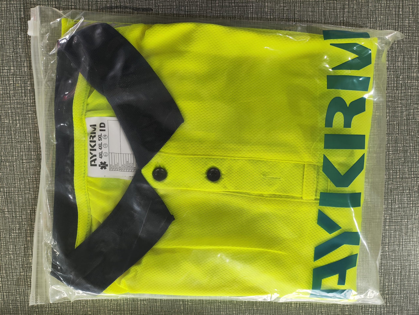 AYKRM High Vis Visibility Short Sleeve Polo T Shirt hi vis t Shirts Hi Vis High Viz Visibility Short Sleeve Safety Work hi vis t Shirt M Plus Yellow