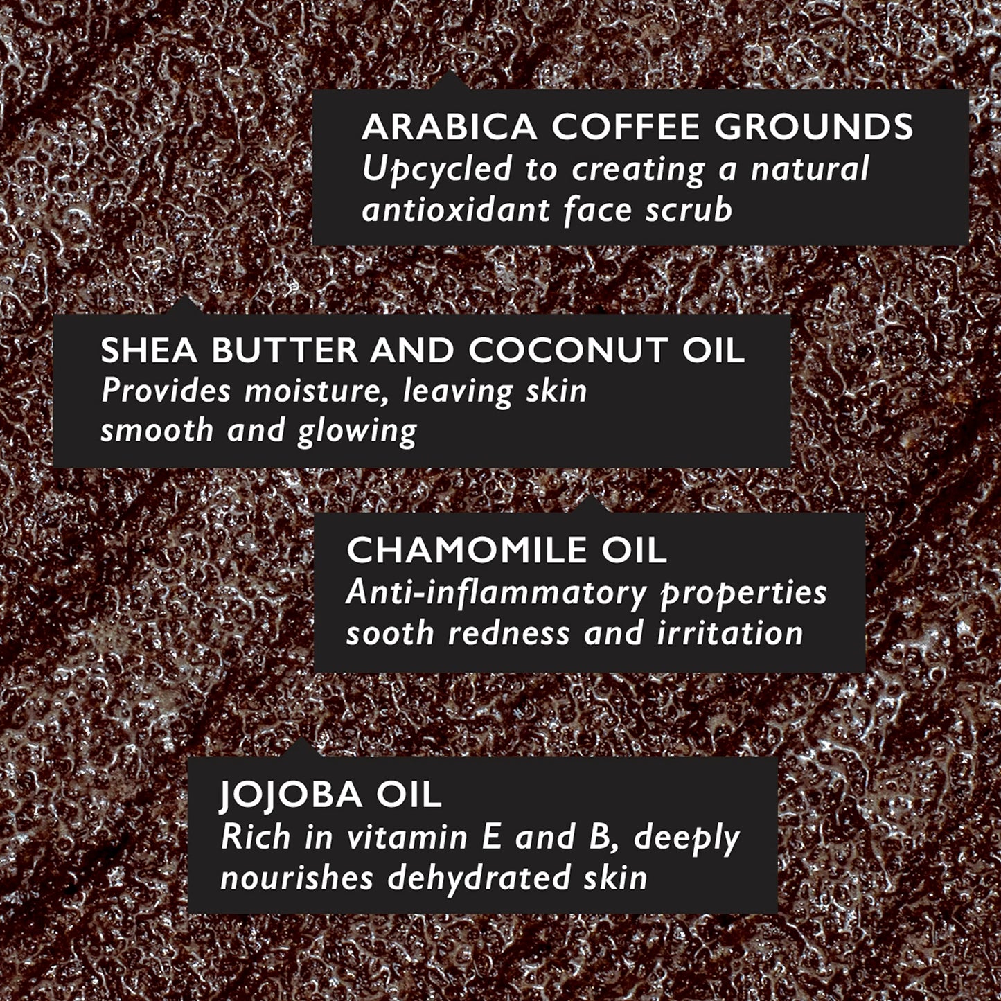 UpCircle Coffee Face Scrub - Floral Blend For Sensitive Skin 100ml - Chamomile, Shea Butter, Coconut + Rosehip Oil - Natural, Vegan Face Exfoliator For Soft, Smooth Skin