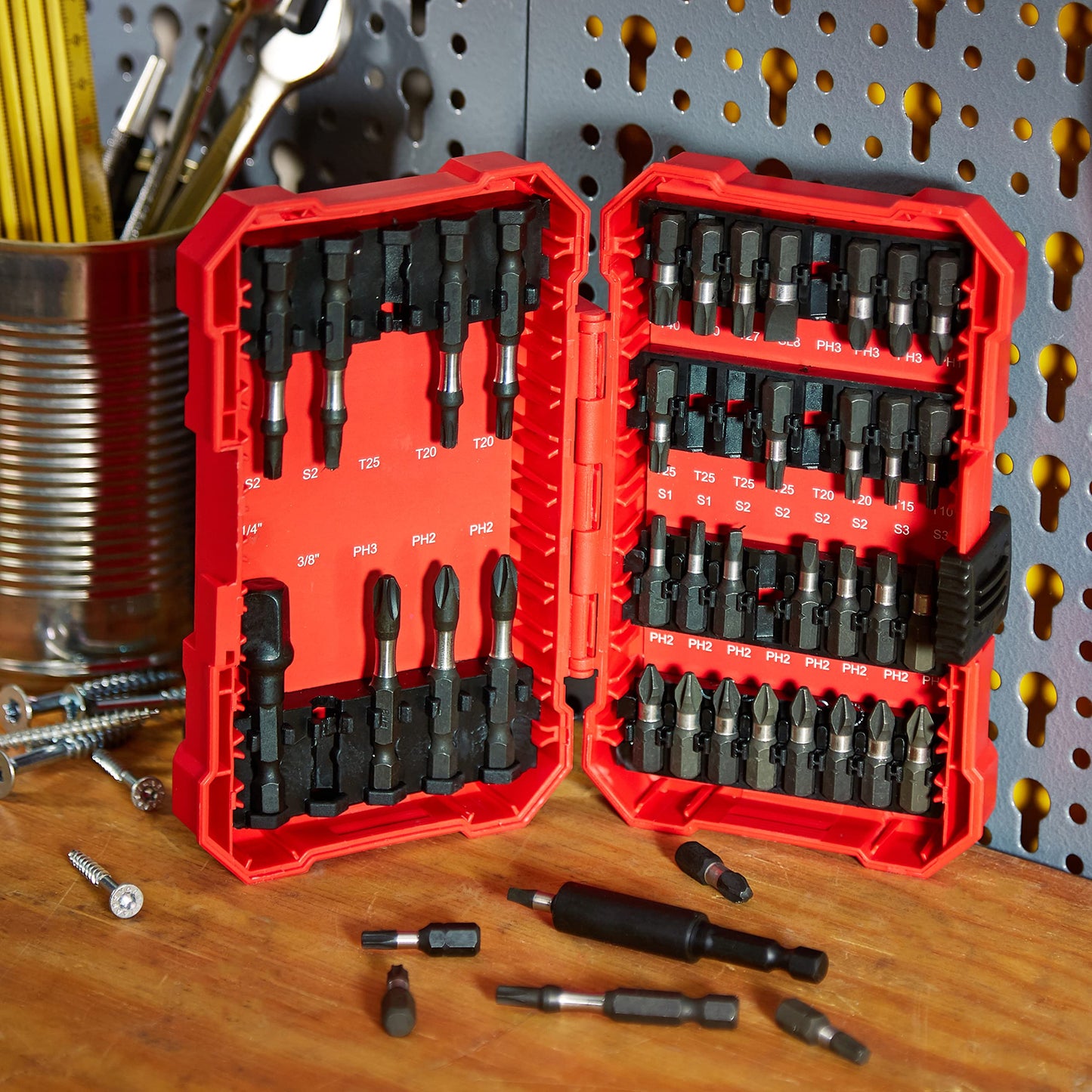 Amazon Basics 42-Piece Impact Screwdriver Bit Set Phillips, Slotted and Torx, Variety Pack