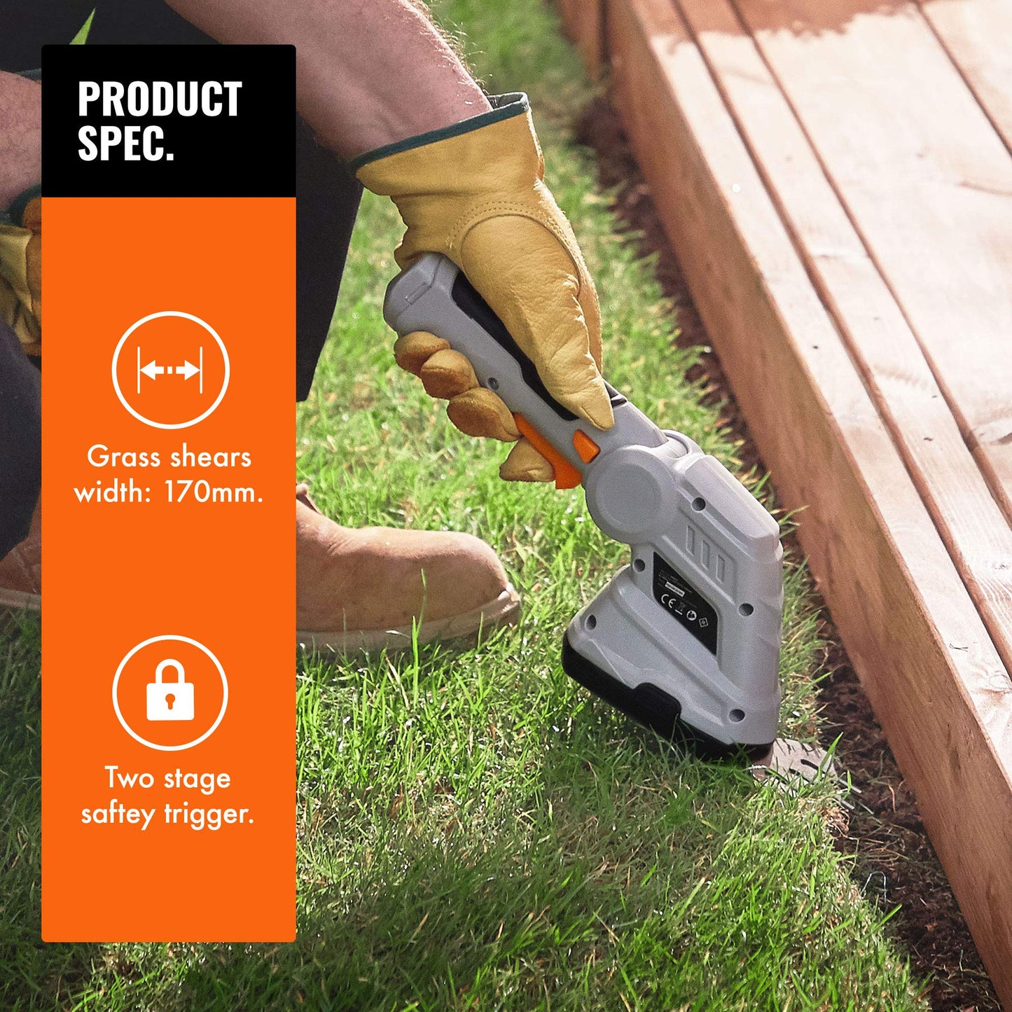 VonHaus 7.2V 2 in 1 Grass and Hedge Trimmer - Battery Powered Cordless, Interchangeable Blades, Easy Tool Blade Change, Telescopic Handle & Trolley Wheel Attachments - Lightweight Electric Trimmer