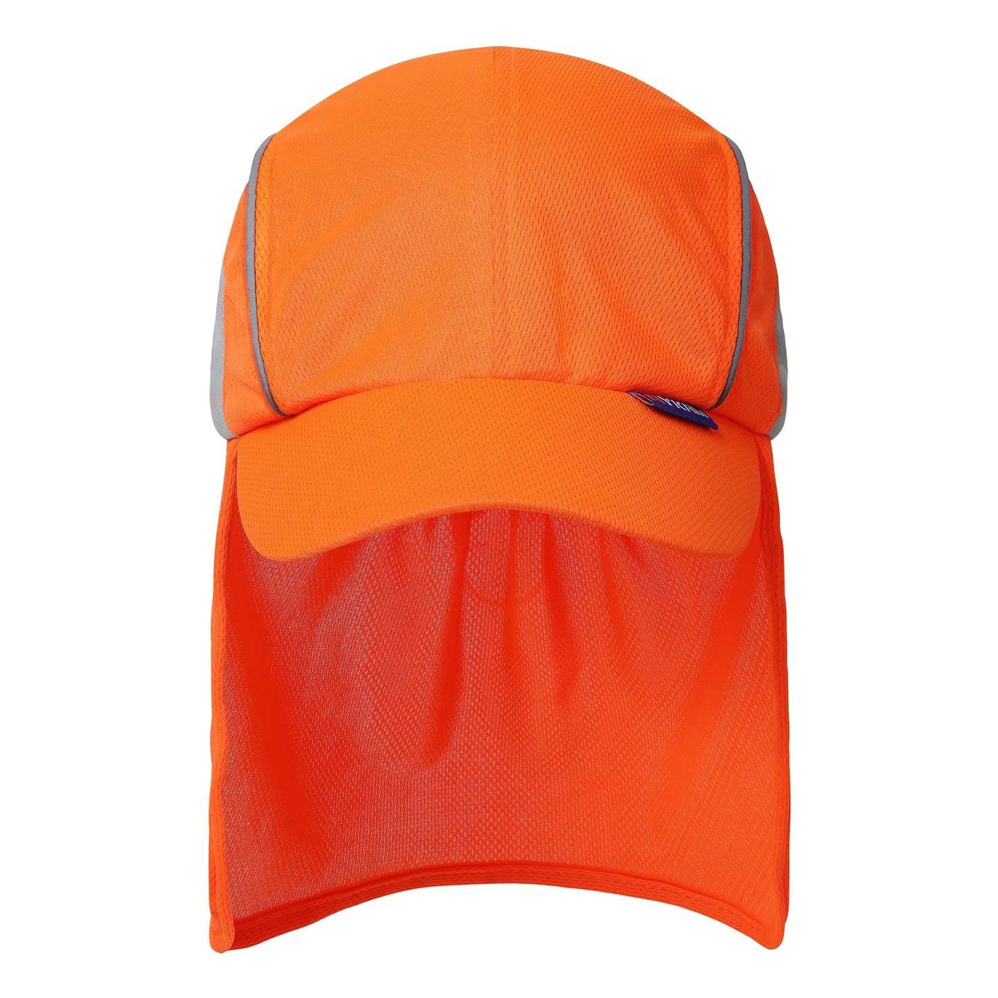 AYKRM Summer Breathable Orange work hat High Visibility Legionnaires Cap/Reflective hat 7 1/8 Orange+gray